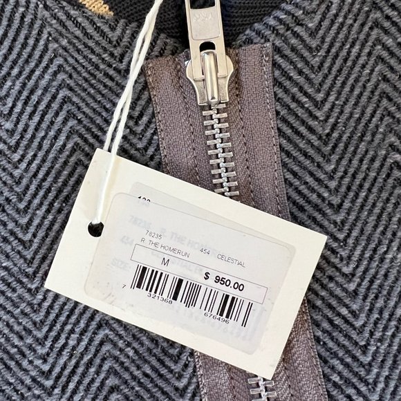 New Mens Gant Rugger Homerun Varsity Jacket in Celestial Blue & Sand - Picture 4 of 5